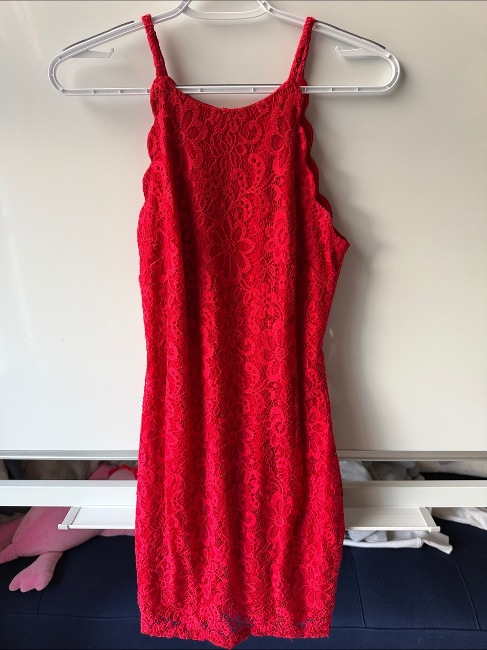 BCX Red Lace Mini Dress